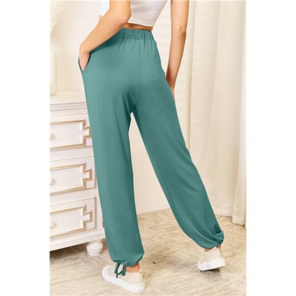 Basic Bae Full Size Soft Rayon Drawstring Waist Pants with Pockets - nwt - Picture 2 of 12